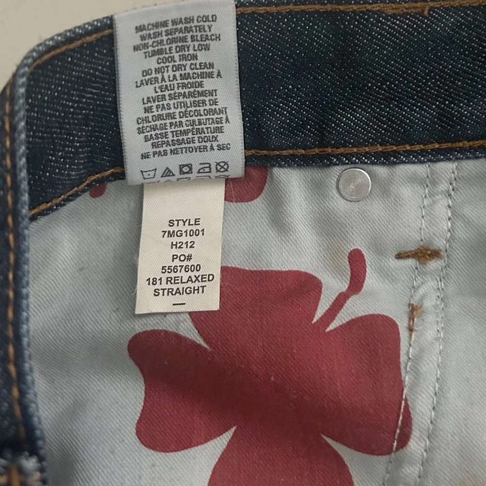 Lucky Brand 181 Relaxed Straight Mens Jeans 34 Short Dark Wash Indigo 7MG1001